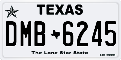 TX license plate DMB6245