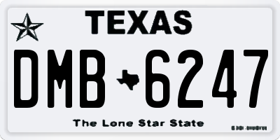 TX license plate DMB6247