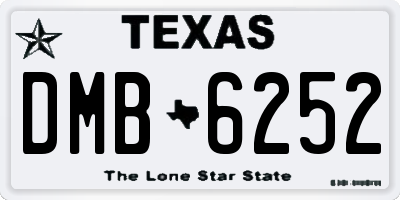TX license plate DMB6252