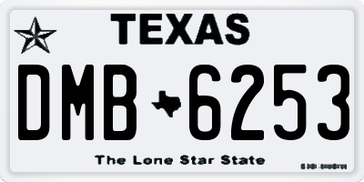 TX license plate DMB6253