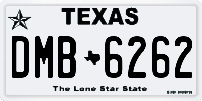 TX license plate DMB6262