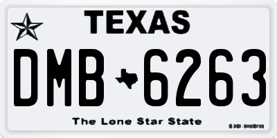 TX license plate DMB6263