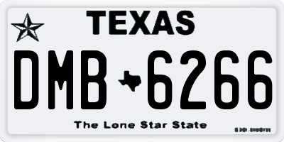 TX license plate DMB6266
