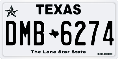 TX license plate DMB6274