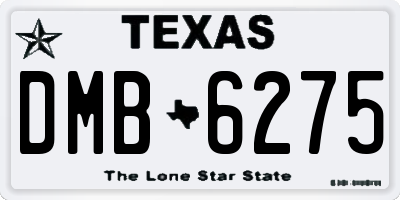 TX license plate DMB6275