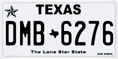 TX license plate DMB6276