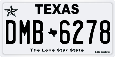 TX license plate DMB6278