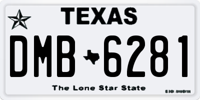 TX license plate DMB6281