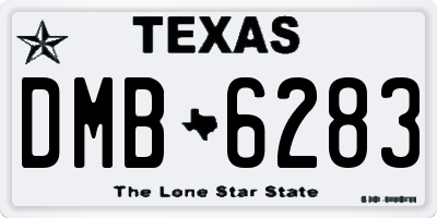 TX license plate DMB6283