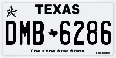 TX license plate DMB6286