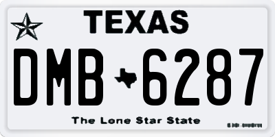 TX license plate DMB6287