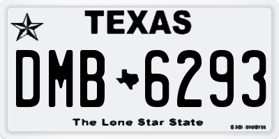 TX license plate DMB6293