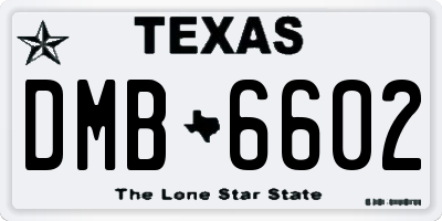 TX license plate DMB6602