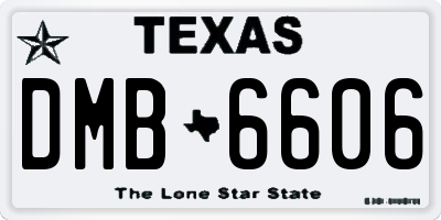 TX license plate DMB6606