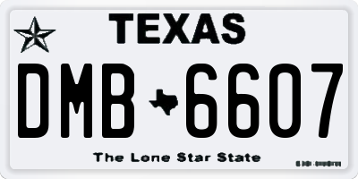 TX license plate DMB6607