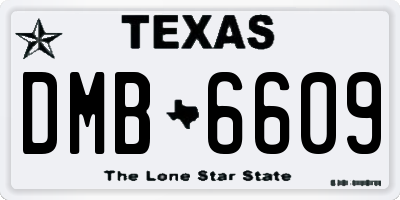 TX license plate DMB6609