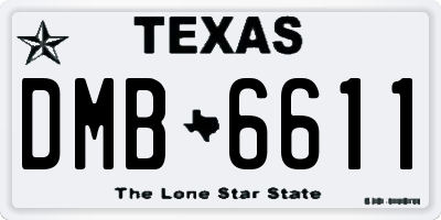 TX license plate DMB6611