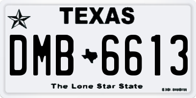 TX license plate DMB6613