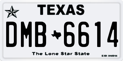 TX license plate DMB6614