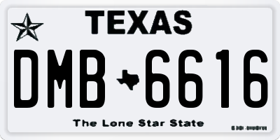 TX license plate DMB6616