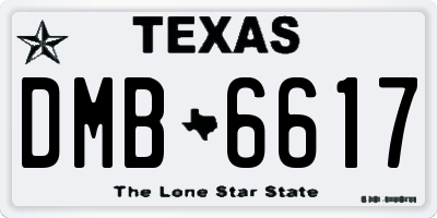 TX license plate DMB6617