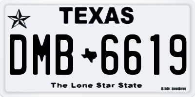 TX license plate DMB6619