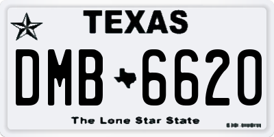 TX license plate DMB6620