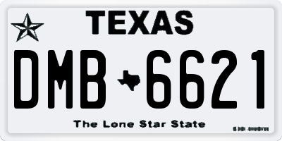 TX license plate DMB6621