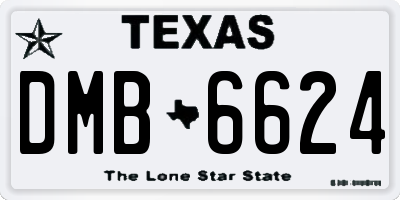 TX license plate DMB6624