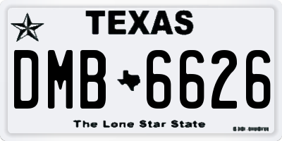 TX license plate DMB6626