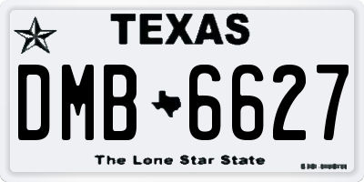 TX license plate DMB6627