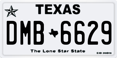 TX license plate DMB6629