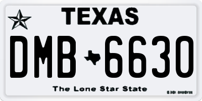 TX license plate DMB6630