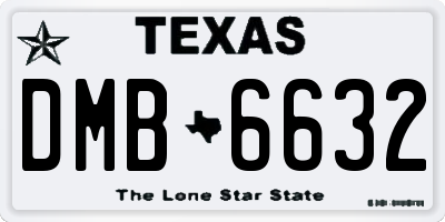 TX license plate DMB6632