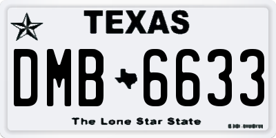 TX license plate DMB6633