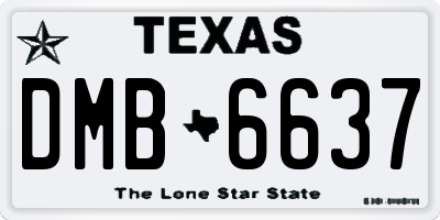 TX license plate DMB6637