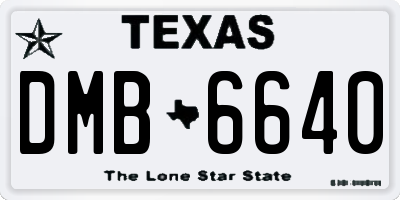 TX license plate DMB6640