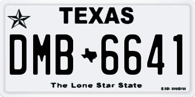 TX license plate DMB6641