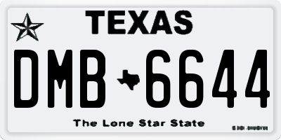 TX license plate DMB6644