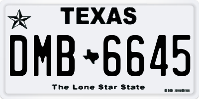 TX license plate DMB6645