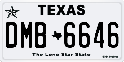 TX license plate DMB6646