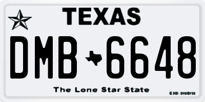 TX license plate DMB6648