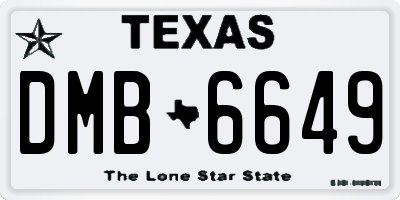 TX license plate DMB6649