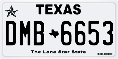 TX license plate DMB6653