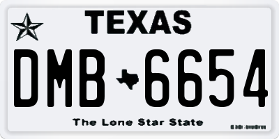 TX license plate DMB6654