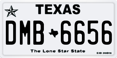 TX license plate DMB6656