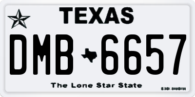 TX license plate DMB6657