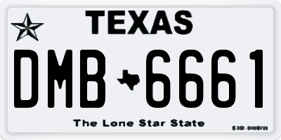 TX license plate DMB6661