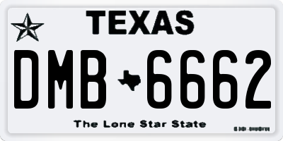 TX license plate DMB6662