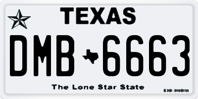 TX license plate DMB6663